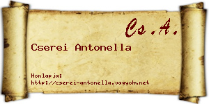 Cserei Antonella névjegykártya